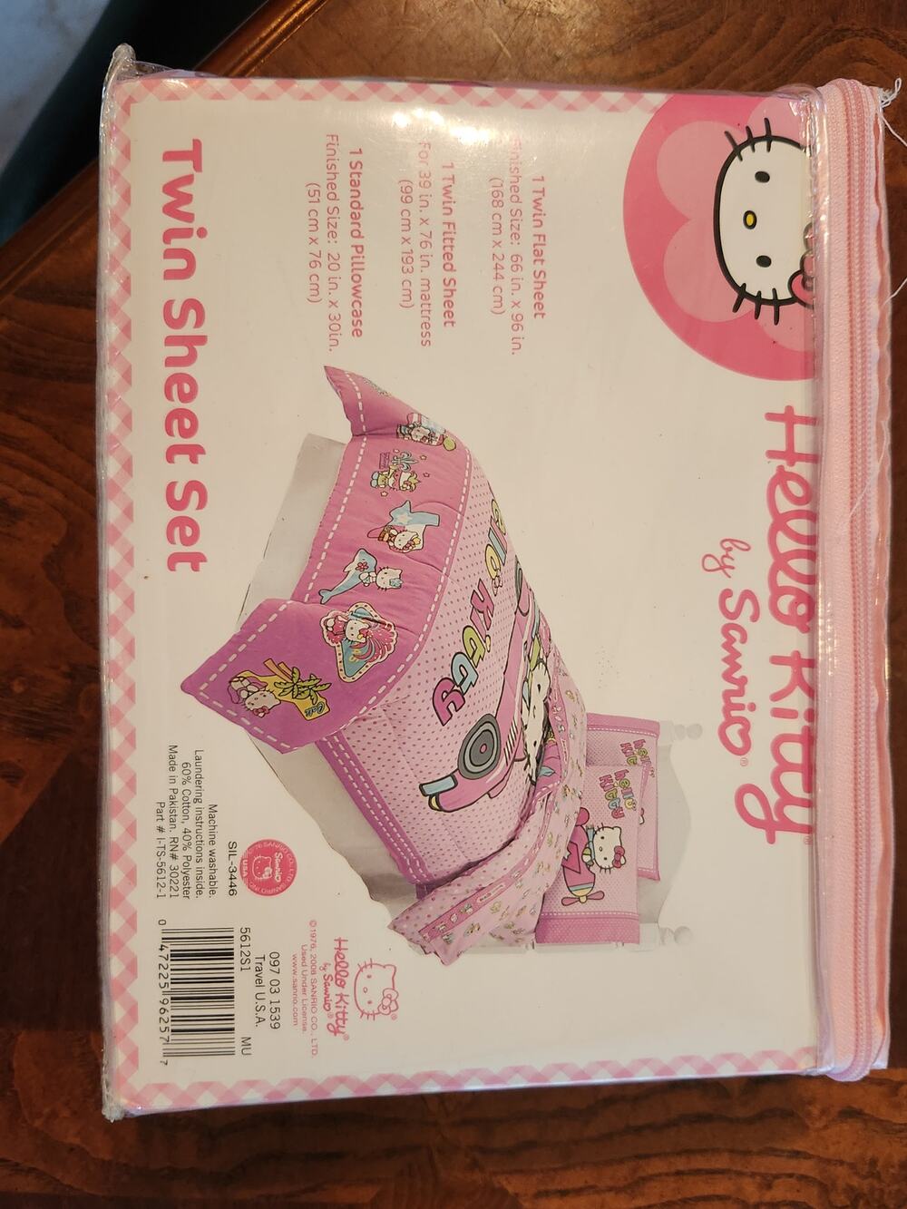 Hello Kitty Sanrio Twin Sheet Set 3 Piece Pink Girls Bedding